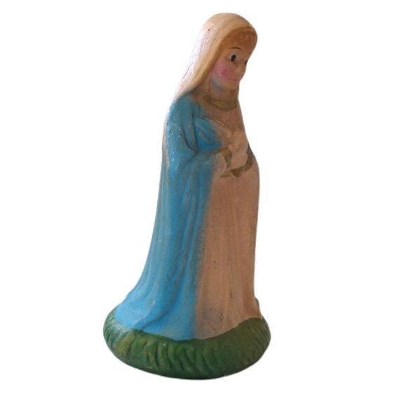 Vintage Ceramic Mary Nativity Replacement Figure Figurine Christmas Pottery - Picture 8 of 16